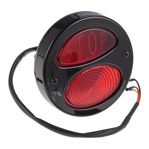 LED Motorcycle Tail Light Brake Turn Signal Black Lamp Housing Waterproof 12V Fit for Universal Red Light (1 Pcs)