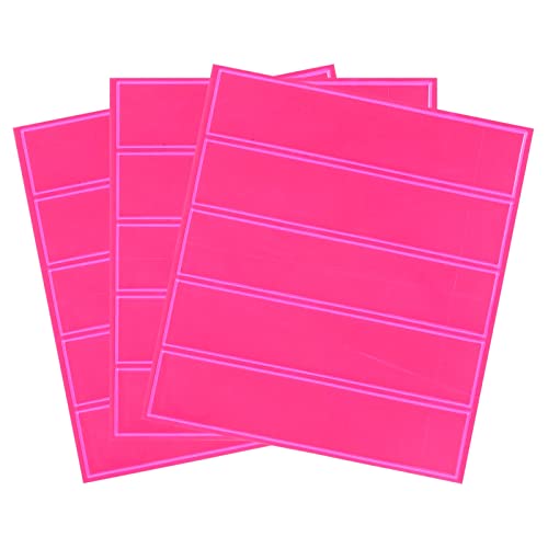 PATIKIL Reflective Stickers, 15 Pack 1 x 4.5" Waterproof Adhesive High Visibility Night Caution Warning Safety Tape Strips for Backpacks Bikes Helmets, Pink - color: Pink
