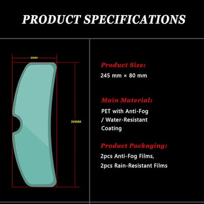 4 PCS Motorcycle Helmet Visor Anti Fog Film for AGV AX-8 Dual 2012-2015, Rain Resistant HD Helmet Shield Films, Clear Patch, Anti-Steaming Insert, Clear Vision