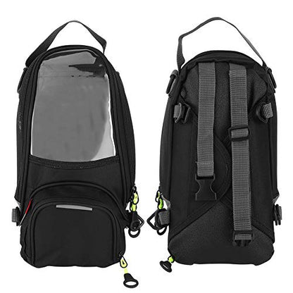 Tbest Tank Bag Motorcycle Magnetic,Bag Bags Fuel Navigation Saddlebag Large Transparent Window Motorcycle Backpack