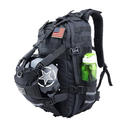 Motorcycle Backpack for Men Riding Helmet Backpacks with Hat Carrier/Storage Waterproof Large Capacity Travel Bag Motorcycle Cycling Gear Accessories