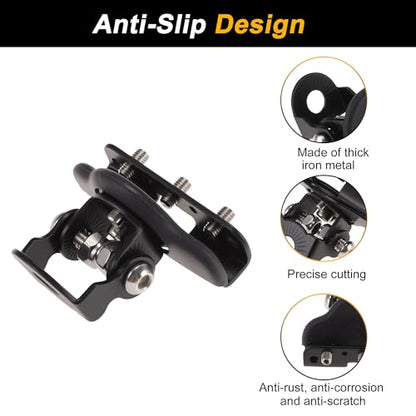 Light Bar Mounting Bracket Iron Spotlight Tube Clamp Holder Heavy Duty LED Strip Bracket Light Bar Mounts for Motorcycle ATV UTV Black 1 Set - color: Black