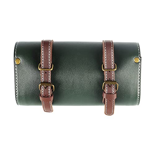 YIBO Motorcycle Fork Bag Quick Release Bag Side Bag Waterproof Universal Tool Bag American Bicycle Side Bag Leather Small Tool Bag (Green 2) - color: Green 2