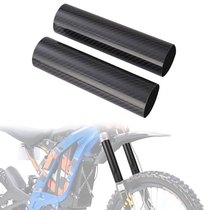 Motorcycle Fork Boots - Carbon Fiber Shock Guard Protector, 190mm Universal Fit for Dirt Bike & Street Motorcycles (2 PCS) - size: 220mm