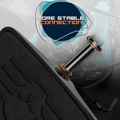 Rear Passenger Footpeg Passenger Peg Floorboard Footboard for Harley Dyna Electra Glide Road Electra RoadKing Fat boy Sportster 883 1200 Sportsters Dynas Softails V-Rod (Skull-Black) - size: Skull-Black