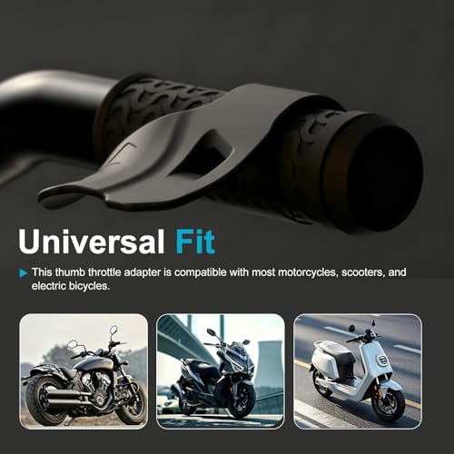 Motorcycle Throttle Assist, Anti-Slip Inner Ring Motorcycle Cruise Assist Grips, Wrist Throttle Accelerator Control Tool, for Street Bike Sport Off-Road Scooter Naked ATV (Black)