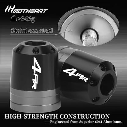 Motorcycle Handlebar End Weights For Ninja ZX-4RR 2023-2025 Heavy Duty Stainless Steel & Aluminum Bar Ends with Vibration Dampers Universal 8mm Fit Accessories (Gray) - color: Gray