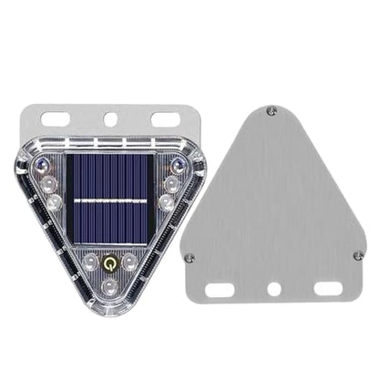 2 Pcs Solar Lights for Trucks, Hazard Warning, Metal Bracket Design, Triangle Tail Light, Waterproof