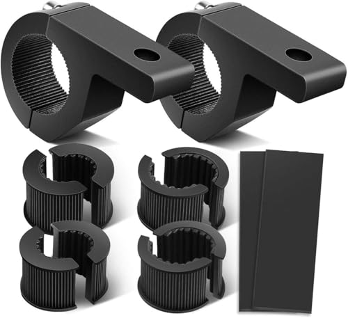 Nilight - 90027B 2PCS LED Light Bar Horizontal Bar Clamp Mounting Kit Fit on 0.75" 1" 1.25" Bull Bars Roof Racks Roll Cages for ATV UTV and Trucks, 2 Years Warranty - size: 2-Pack (Mini)