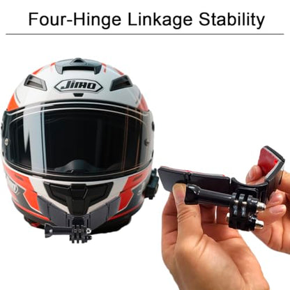 Helmet Chin Mount for GoPro, Adhesive Chin Mount Fit for Full Face Motorcycle Helmet, Immersive POV Recording, Compatible With GoPro Hero 13 12 11 10 9 8 Camera, Helmets Accessories Gear For Man Women