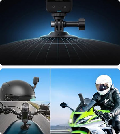 Insta360 Motorcycle Bundle New Version-Complete Mounting Kit X5/X4 Air/X4/X3/X2/Cameras | Compatible with ACE PRO2/GO 3S/Go Ultra, DJI OSMO Action 6/5/4and GoPro 13/12/11/MAX2(with Action Selfie) - style: Moto Buncle with Action Selfie Stick