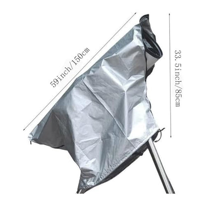 Multi-Purpose Using Tear-Resistant Materials Against Dusts Rain Sun Cover - color: silver