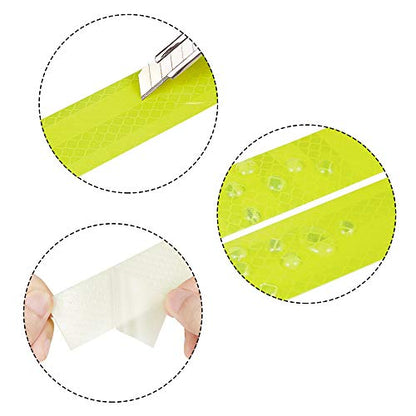 TOMALL 35.2'' Strong Reflective Stripe Stickers High-Intensity Night Visibility Reflective Decal Universal Safety Warning Diamond Grade Waterproof Self Adhesive for Car Trunk (Yellow) - color: Yellow
