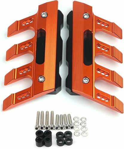 Motorcycle Front Fender Side Protection Guard Mudguard Sliders Front Fork Protector Guard Block Front Fender Slider for KYMCO Downtown 350i 300i 200i 200 300 500 - color: Organe