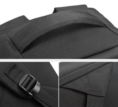 GDM Motorcycle Hard Shell Backpack, Water Resistant Gear Bag, Black