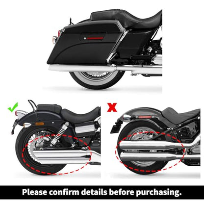 TCMT Hard Saddle bags Trunk W/Lid Latch Key & Liners Carpet Insert Fits For Harley Touring CVO Road Glide Road King Street Glide Electra Glide Ultra Classic 1994-2013 - color: Vivid Black Black Latches#A