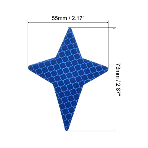 PATIKIL Reflective Stickers, 12 Pack 2.87 x 2.17 Inch Waterproof Adhesive High Visibility Night Caution Warning Safety Tape Reflector for Trucks Trailers Cars, Blue