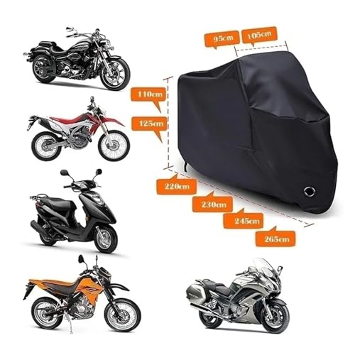 Motorcycle Cover Waterproof Rain and Dust UV(Large) - color: Large