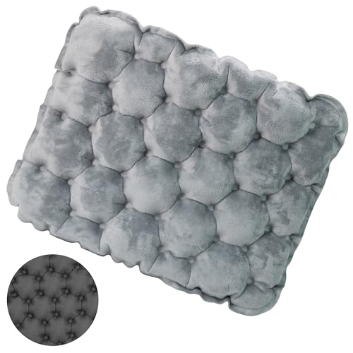 EULANT Lightweight Inflatable Seat Cushion Waterproof Air Cushion,Portable Travel Cushion Suitable for Camping Hiking Climbing Bleacher, Home and Office - color: Gray, size: Single-Side Velvet