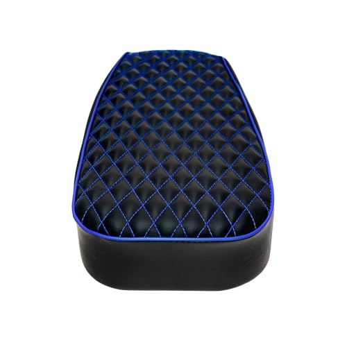 JMCHstore Blue Diamond Stitch Retro Upgraded 17'' Seat Cover for Coleman BT200X Mini Bike 196cc, Hisun 200-7 for Viper 200cc Trail Bike Cushion Replacement Parts - color: Blue Stitch