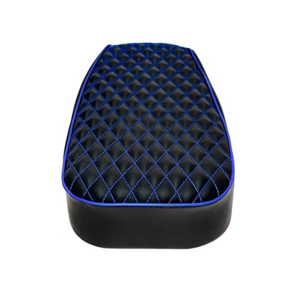 JMCHstore Blue Diamond Stitch Retro Upgraded 17'' Seat Cover for Coleman BT200X Mini Bike 196cc, Hisun 200-7 for Viper 200cc Trail Bike Cushion Replacement Parts - color: Blue Stitch