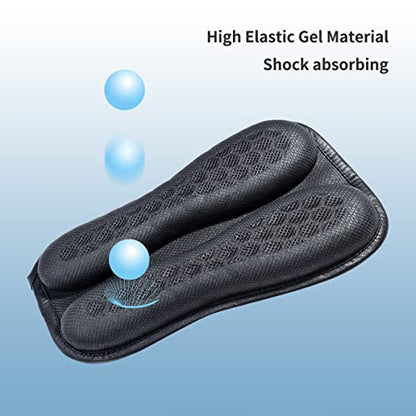 Foldable Motorcycle Seat Cushion,High Elasticity Gel 3D Honeycomb Comfortable Breathable Shock Absorption for Long Ride Seat Cover