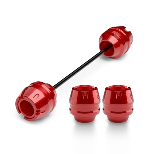 MFGZD CNC Motorcycle Front Wheel Frame Protector Axle Slider For MT-07 YZF-R3 R25 Z900/RS/SE MT-09 MT-09 SP XSR900/Abarth FZ-09 FJ-09 MT07 Tracer CB750 Hornet XSR700 Front Fork Axle Sliders (Red) - color: Red