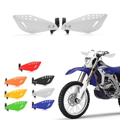 7/8" 22mm Motorcycle Handguards Handlebar Protector Gear for Dirt Bike ATV Yamaha Kawasaki Suzuki Honda(White) - color: White