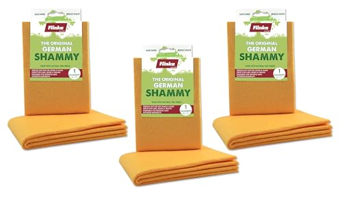 Flinka The Original Reusable Shammy Cloth 20" x 14" - Super Absorbent Chamois Towel - Great for Cars, Boats, Trucks, and RVs - Natural Viscose Sponge Cloth - Eco Friendly (3 Pack) - size: 3 Pack