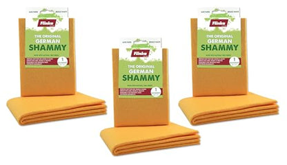 Flinka The Original Reusable Shammy Cloth 20" x 14" - Super Absorbent Chamois Towel - Great for Cars, Boats, Trucks, and RVs - Natural Viscose Sponge Cloth - Eco Friendly (3 Pack) - size: 3 Pack