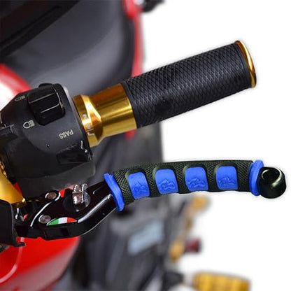 2Pcs Universal Motorcycle Brake Lever Cover Handle Silicone Sleeve Motorbike Bicycle Handles Grips Protection Accessories - color: blue