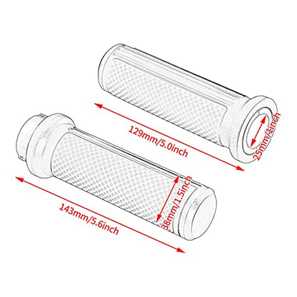 Motorcycle 1" Hand Grips Handlebar Grips Cable Throttle Fit for Harley Touring Street Glide Road King Road Glide Electra Glide Dyna Softail - color: #3 Black