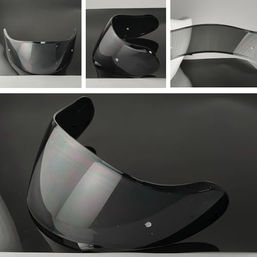 Neotec 2 Helmet Visor Replacement.CNS-3 Motorcycle Helmet Shield UV Protection Compatible with Neotec 2 (Deep Black) - color: Deep Black