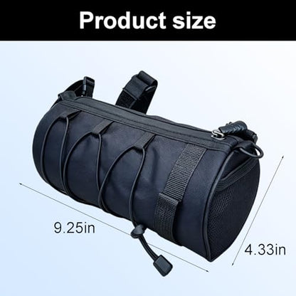 2.7L Handlebar Bag, Bike Handlebar Bag for Cycling Storage, Durable Polyester Material, Easy Installation Design, Fits Most Bicycle Handlebars, Compact Size for Essentials Organization