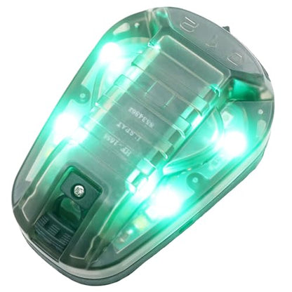 Tactical IR Strobe Helmet Light Military Identification Lights with Visible LED + White Strobe Survival Signal (Black-Green) - color: Black-Green