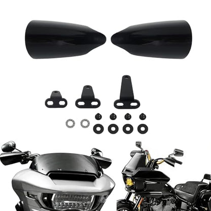 Club Style Handlebar Handguards PP Material Compatible with Harley Touring Road Glide Electra Glide Road King CVO/SE, Softail Street Bob FXBB 114 FXBBS Low Rider ST 117 FXLRST 2009+ 2026 - color: Black PP