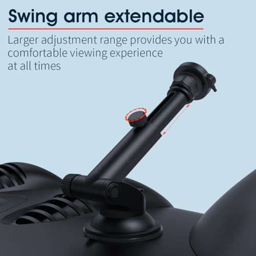 sincetop Car Phone Holder Mount, Cell Phone Mount for Car Dashboard Windshield, 3 in 1 Super Suction Cup with Strong Sticky Gel, Adjustable Universal for All Phones【Series C - 1st Gen】 - color: Car Phone Mount【Windshield/Dashboard】