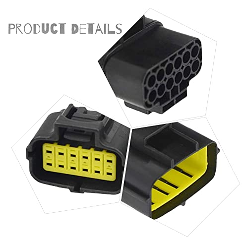 WMYCONGCONG 3 Kits 12 Pin Way Waterproof Electrical Connector Plug for Car Automotive (12 Pin)