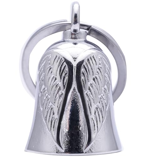 Motorcycle Wing Bell - Motorcycle Wing Bell Hanger,Biker Bells Protect The Rider Motorcycle Accessories - color: Silver