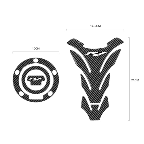 3D Motorcycle Tank Pad Gas Tank Protector Compatible with Yamaha YZF-R1 R1 Anti Slip Tank Pad Stickers Gas Oil Fuel Tank Pad Protectors,White - size: R1-1