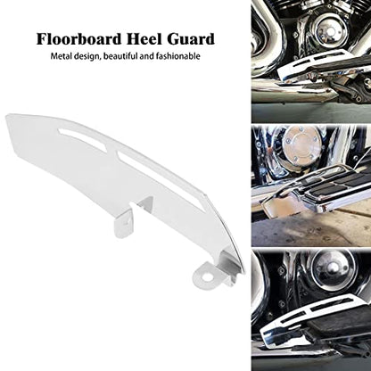 Motorcycle Driver Floorboard Heel Guard Fit For Harley Softail 86-17 Touring FLD 2012-2016 Touring Electra Glide Road Glide Road King Street Glide Chrome - color: Chrome
