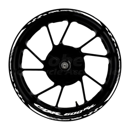 CBR 17 inch Wheel Rim Stickers Decals Tape Compatible with CBR600RR 2003-2025 F5 Motorcycle Reflective Rim Tapes Sticker Stripe (White) - color: White