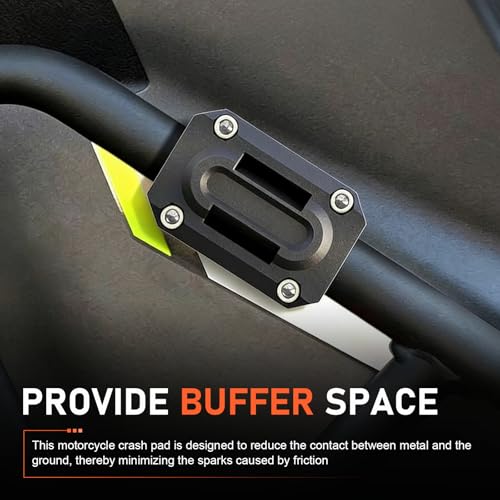 2 PCS Motorcycle Engine Guard Bumper Protection Block, Nylon Anti-Scratch Motorcycle Bumper Decor Slider, Engine Guard Crash Bar Protectors Slider, Universal for 22mm/25mm/28mm (Black)