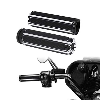 1" Electronic Throttle Defiance Handlebar Grips 25mm Hand Grips Fit for Harley Touring Street Glide Road King Road Glide Electra Glide - color: #4 Black