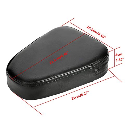 OSAN Universal Motorcycle Synthetic Leather Rear Sissy Bar Backrest Cushion Pad - Black
