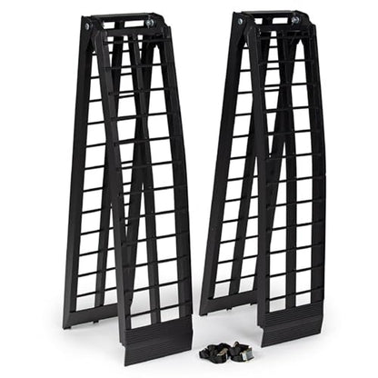 Titan Ramps 7'10" Portable ATV Ramps 1,200 lb. Capacity, Aluminum, Loading for Pickup Trucks Foldable, Lightweight with Serrated Crossbars - size: 7 ft 10'', 2 Pack