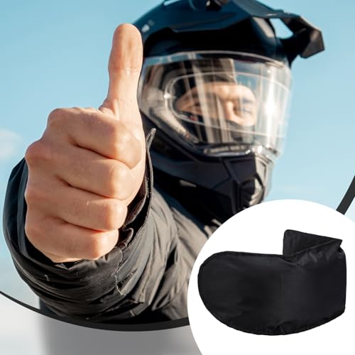 Cutecrop 2 Pcs Motorcycle Helmet Visor Bags Black for Storing and Carrying Helmet Visor Scratch Face Shield Sleeve with Scratch Fleece Soft Lining