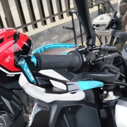 Compatible with 675SR 675 SR-R 675NK 675SS Motorcycle CNC Handlebar Grip Guard Brake Clutch Lever Protector (SkyBlue) - color: SkyBlue