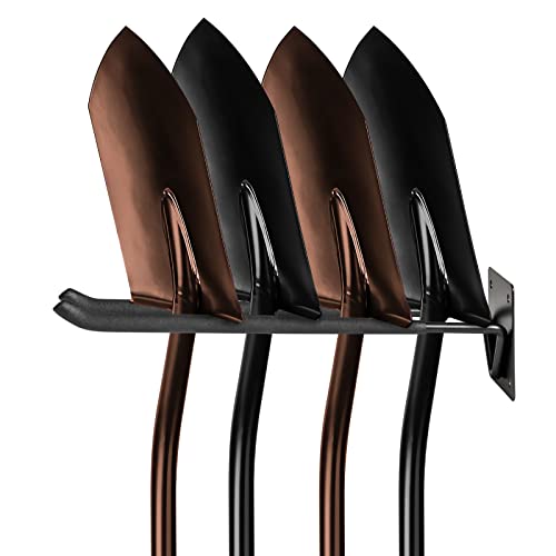 Garage Hook Hangers 2 Pcs, Shovel Holder Wall Mount, Rake Racks, Upgraded Ladder Hanger, Heavy Duty Folding Chair Rack, Garden Tool Hooks for Hanging Yard Tools, Ladders, Bikes and More