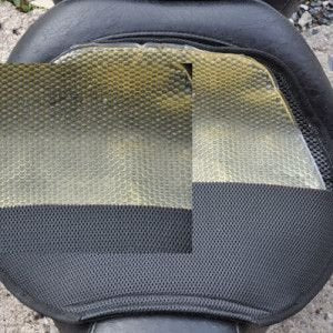 Butt-Buffer Motorcycle SEAT PAD with Airflow Cover and Polymer Gel PAD Compatible with Harley-Davidson, Honda, CAN AM, BMW. (L)